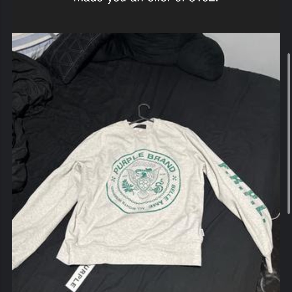 Purple Brand grey sweatshirt